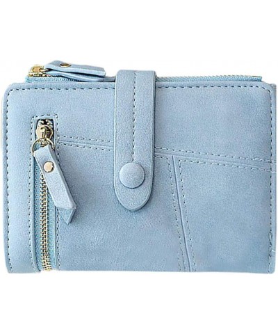 Holder Small Short Women Mini Purses Female Wallets Card Fold Purse Wallet 12 Pro Max Case Wallet (Blue, One Size) Blue One S...