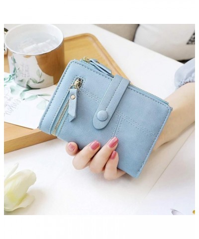 Holder Small Short Women Mini Purses Female Wallets Card Fold Purse Wallet 12 Pro Max Case Wallet (Blue, One Size) Blue One S...