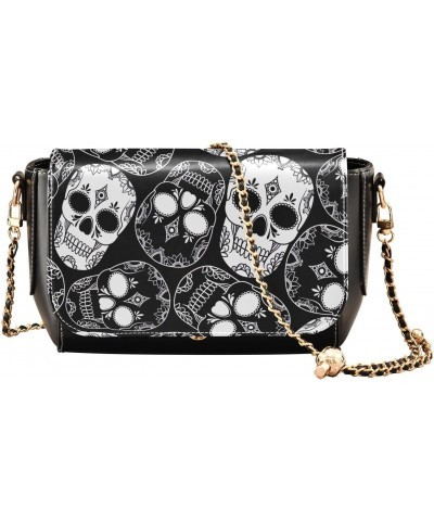 Large Crossbody Bags for Womens Small Backpack Purse with Credit Card Slots Wallet Purses Skulls White Black $21.41 Crossbody...