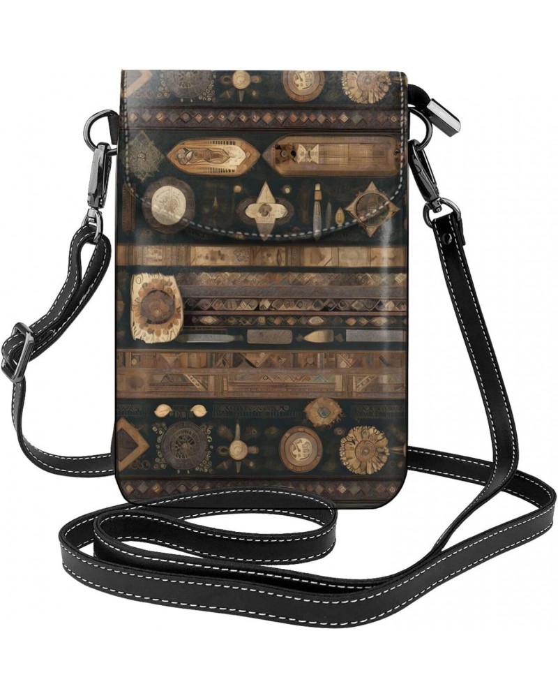 Bohemian Style Leather Cross Body Flip Phone Bag With Detachable Shoulder Straps, Used For Travel, Dating, Holiday Gifts $20....