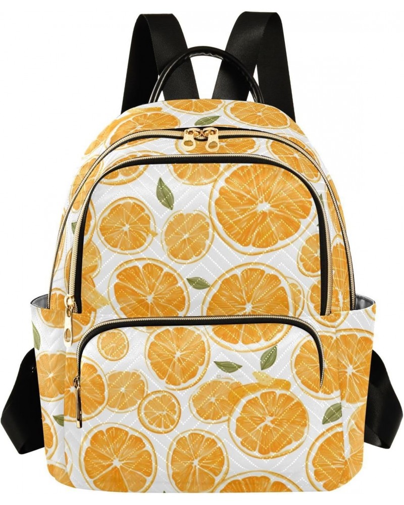 Juicy Orange Slices Backpack for Women Lightweight Shoulder Bag Travel Purse Casual Daypack Small Backpacks for Outdoor Ladie...