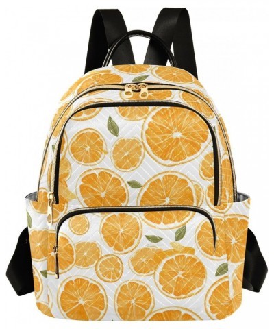 Juicy Orange Slices Backpack for Women Lightweight Shoulder Bag Travel Purse Casual Daypack Small Backpacks for Outdoor Ladie...