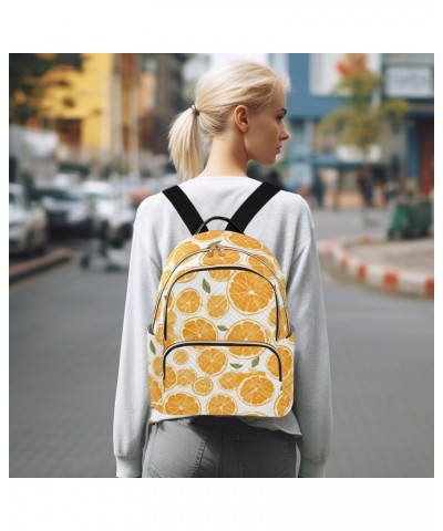 Juicy Orange Slices Backpack for Women Lightweight Shoulder Bag Travel Purse Casual Daypack Small Backpacks for Outdoor Ladie...