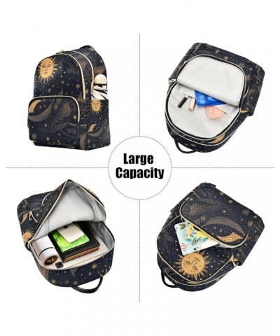 Mini Backpack Purse for Women, Ethnic Sun Stars Travel Bag Casual Daypack Shoulder Bag Small $14.08 Backpacks