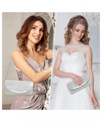 Clutch Purses for Women Sparkly Sequins Glitter Envelope Evening Bag Formal Wedding Clutch Party Purse Handbag Silver $12.64 ...