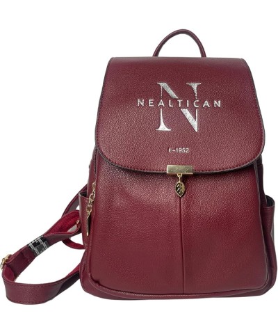 NEALTICAN F-1952 Women Backpack Purses Leather Female Vintage Bag (red) Red $19.20 Backpacks