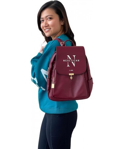 NEALTICAN F-1952 Women Backpack Purses Leather Female Vintage Bag (red) Red $19.20 Backpacks