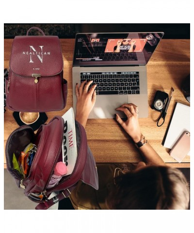 NEALTICAN F-1952 Women Backpack Purses Leather Female Vintage Bag (red) Red $19.20 Backpacks