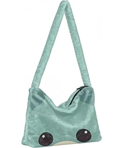 Ocean Starfish Plush Underarm Bag, Tote Handbag, Womens Outdoor Bag Green Cute Bear $14.49 Totes