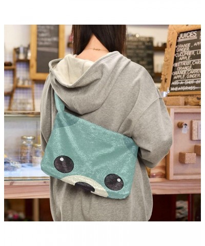 Ocean Starfish Plush Underarm Bag, Tote Handbag, Womens Outdoor Bag Green Cute Bear $14.49 Totes