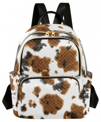 Watercolor Cow Print Tie Dye Backpack for Women $17.81 Backpacks