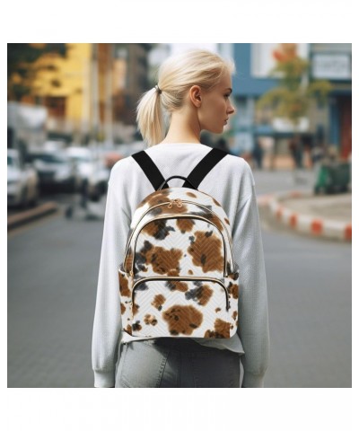 Watercolor Cow Print Tie Dye Backpack for Women $17.81 Backpacks