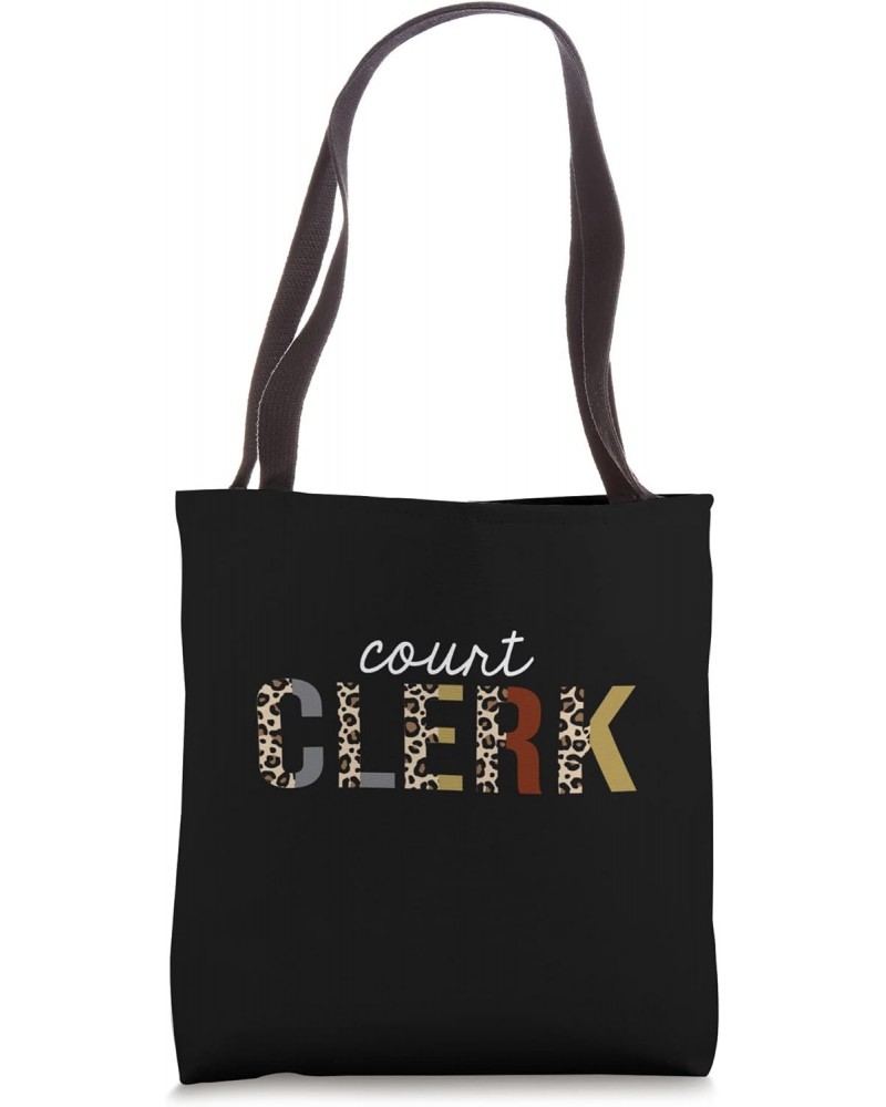 Court Clerk Leopard Print Funny Appreciation Tote Bag $10.50 Totes