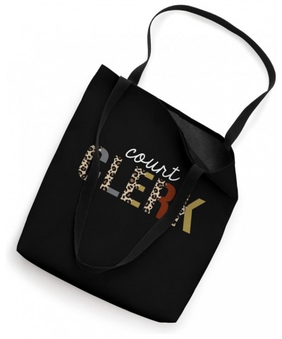 Court Clerk Leopard Print Funny Appreciation Tote Bag $10.50 Totes