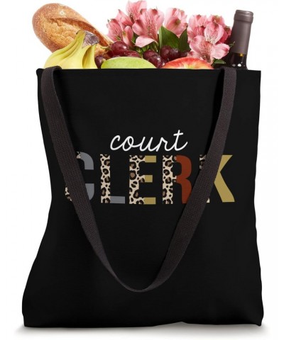 Court Clerk Leopard Print Funny Appreciation Tote Bag $10.50 Totes