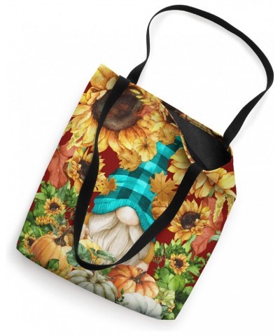 Sunflower Pattern Autumn Gnome For Women Pumpkin Fall Yall Tote Bag $17.10 Totes