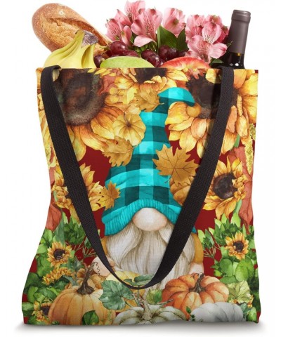 Sunflower Pattern Autumn Gnome For Women Pumpkin Fall Yall Tote Bag $17.10 Totes