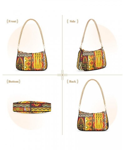 African Design Shoulder Bag for Women Small Purse Shoulder Evening Purse Underarm Bag with Chain Strap for Mum Women $14.70 S...