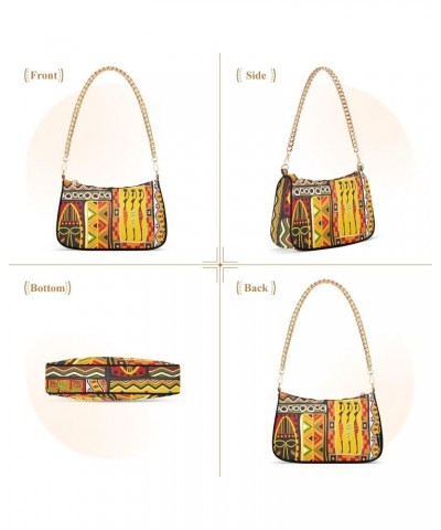 African Design Shoulder Bag for Women Small Purse Shoulder Evening Purse Underarm Bag with Chain Strap for Mum Women $14.70 S...