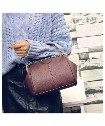 Women Bag Party Wedding Banquet PU Vintage Clutch Evening Crossbody Handbag Shoulder Tote Bag Dark Red $16.58 Evening Bags