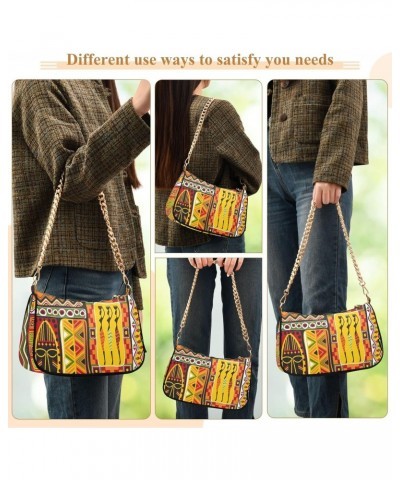 African Design Shoulder Bag for Women Small Purse Shoulder Evening Purse Underarm Bag with Chain Strap for Mum Women $14.70 S...