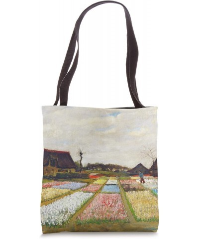 Vincent Van Gogh Tulip Fields with Gardener Accent Tote Bag $11.34 Totes