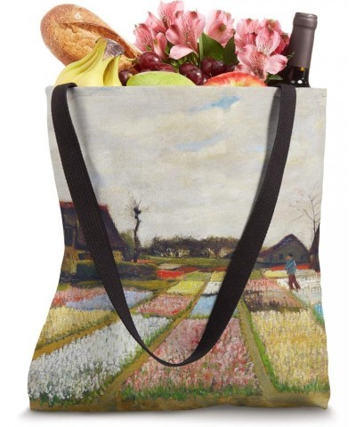 Vincent Van Gogh Tulip Fields with Gardener Accent Tote Bag $11.34 Totes