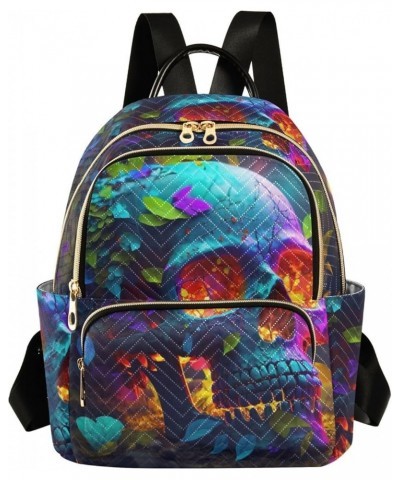 Women's Medium Fashion Backpack Forest Skull Print Ladies Travel Daypack Aesthetic Shoulder Bag 10.2×5.1×12.5 IN $20.51 Backp...