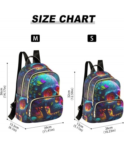 Women's Medium Fashion Backpack Forest Skull Print Ladies Travel Daypack Aesthetic Shoulder Bag 10.2×5.1×12.5 IN $20.51 Backp...