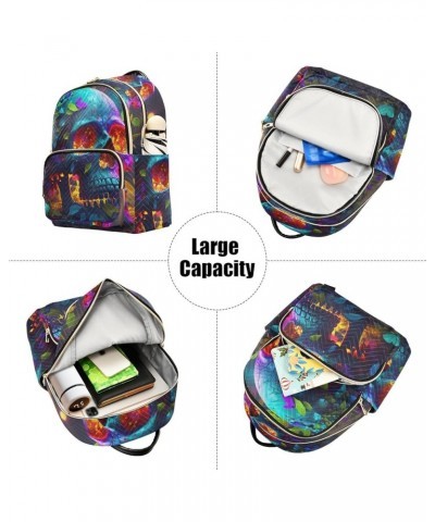 Women's Medium Fashion Backpack Forest Skull Print Ladies Travel Daypack Aesthetic Shoulder Bag 10.2×5.1×12.5 IN $20.51 Backp...