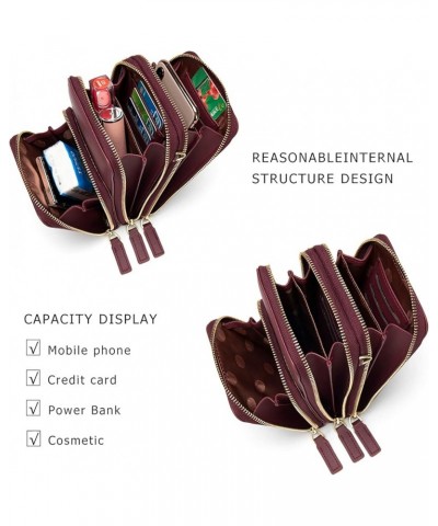 Small Crossbody Cell Phone Bag for Women, Mini Over Shoulder Handbag Purse with Credit Card Slots A-burgundy $10.75 Crossbody...