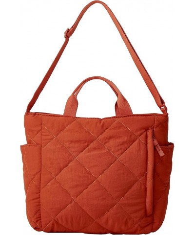 Quilted Tote Bag for Women Puff Hobo Handbag Lightweight Crossbody Bag Padding Shoulder Bag Satchel Travel Bag 2024 Orange $1...