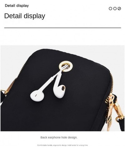 Small Size Nylon Crossbody Bag for Women Mobile Phone Pouch Handbag Casual Purse Yellow $13.32 Crossbody Bags