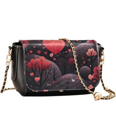 Valentine's Day Romantic Tree Crossbody Bag for Women Girls,Leather Cross Body Purses Chain Strap Handbags Shoulder Bag $17.6...