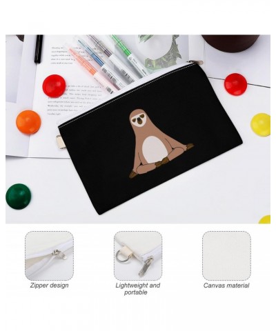 Yoga Sloth Canvas Wallet Slim Wristlets Bag Credit Card Clutch Purses $10.10 Wristlets