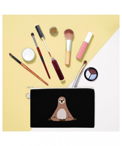 Yoga Sloth Canvas Wallet Slim Wristlets Bag Credit Card Clutch Purses $10.10 Wristlets