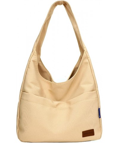 Ladies Shoulder Bag Large Solid Color One Shoulder Crossbody Bag Khaki $7.48 Shoulder Bags