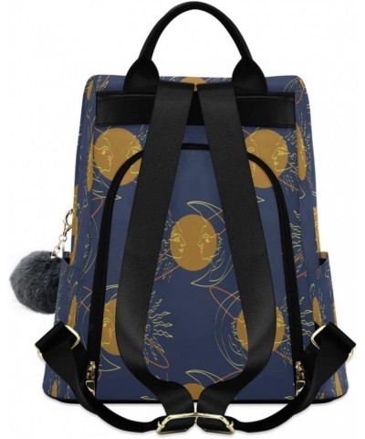 Yellow Planet Moon Sun Anti-Theft Women Backpack Purse for Fashion Bag Travel Back Pack Rucksack Shoulder Bag $22.67 Backpacks