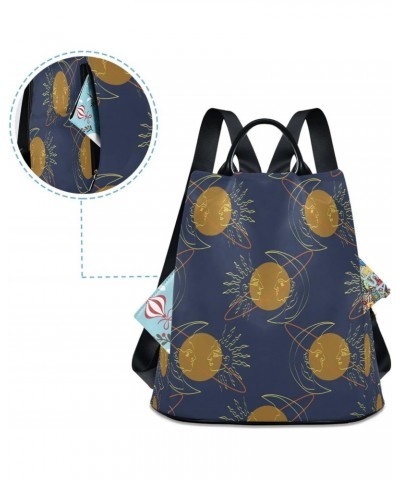 Yellow Planet Moon Sun Anti-Theft Women Backpack Purse for Fashion Bag Travel Back Pack Rucksack Shoulder Bag $22.67 Backpacks