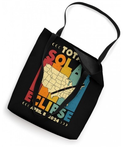 Vintage Retro Total Solar Eclipse 2024 USA Map Eclipse Path Tote Bag $11.61 Totes