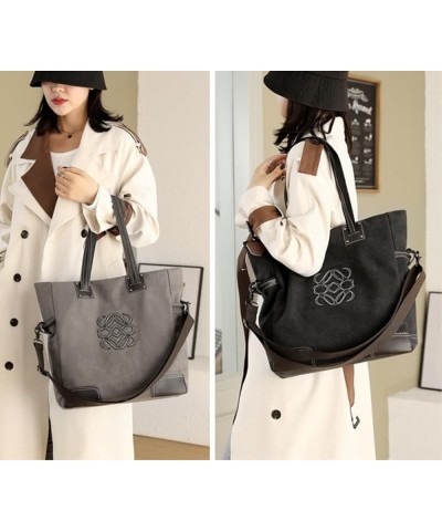 Shoulder Satchel Bags Vintage Handbag Ladies Large Capacity Bucket Bag Hand Ladies Shoulder Bag Handbags for Women E $38.73 S...