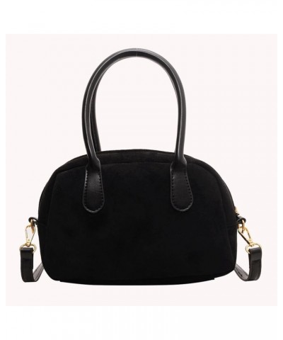 Women Casual Satchel Bag Adjustable Strap PU Leather Vintage Shoulder Bag Solid Color Retro Crossbody Bag Large Ca Black $11....