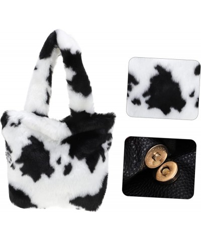 2 pcs One-shoulder Furry Women Handbags Gifts Wedding Cow Purses Warm Girls Gift Soft Adorable and Assorted Color-2x3pcs $19....