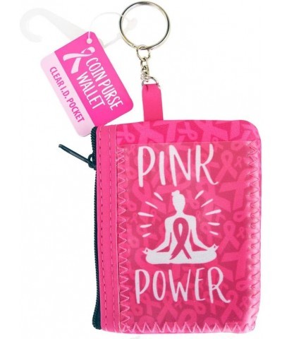 Pink Ribbon Breast Cancer Neoprene Coin Purse & Wallet Wristlet with ID Holder Pink Power $9.59 Wristlets