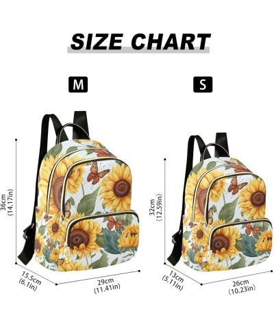 Sunflower Watercolor Butterfly Backpack Purse for Women Fashion Ladies Shoulder Bags Travel Bag Back Pack Handbag Lady Purse,...