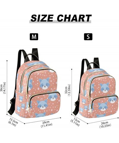 Women Backpack Purse Blue Raccoon Fashion Shoulder Bags Travel Backpack Small Daypacks S Medium $13.26 Backpacks