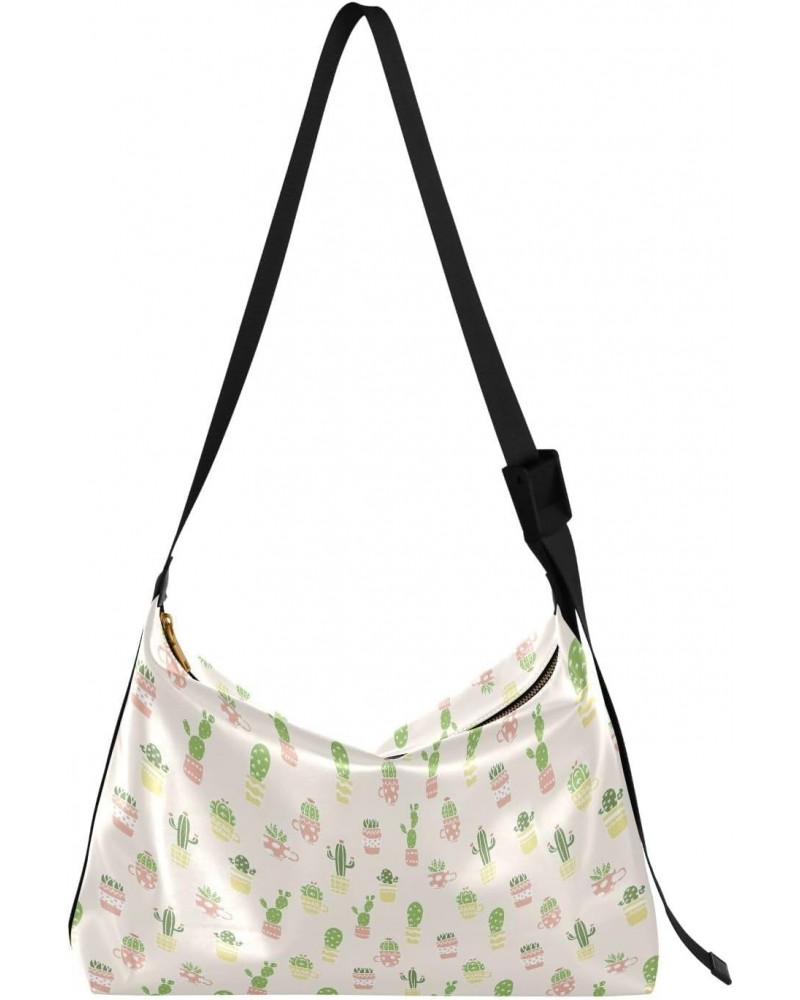 Cute Cactus Pot Girls Crossbody Sling Bag Trendy Womens Bags Crossbody Over The Shoulder Bag $17.15 Hobo Bags