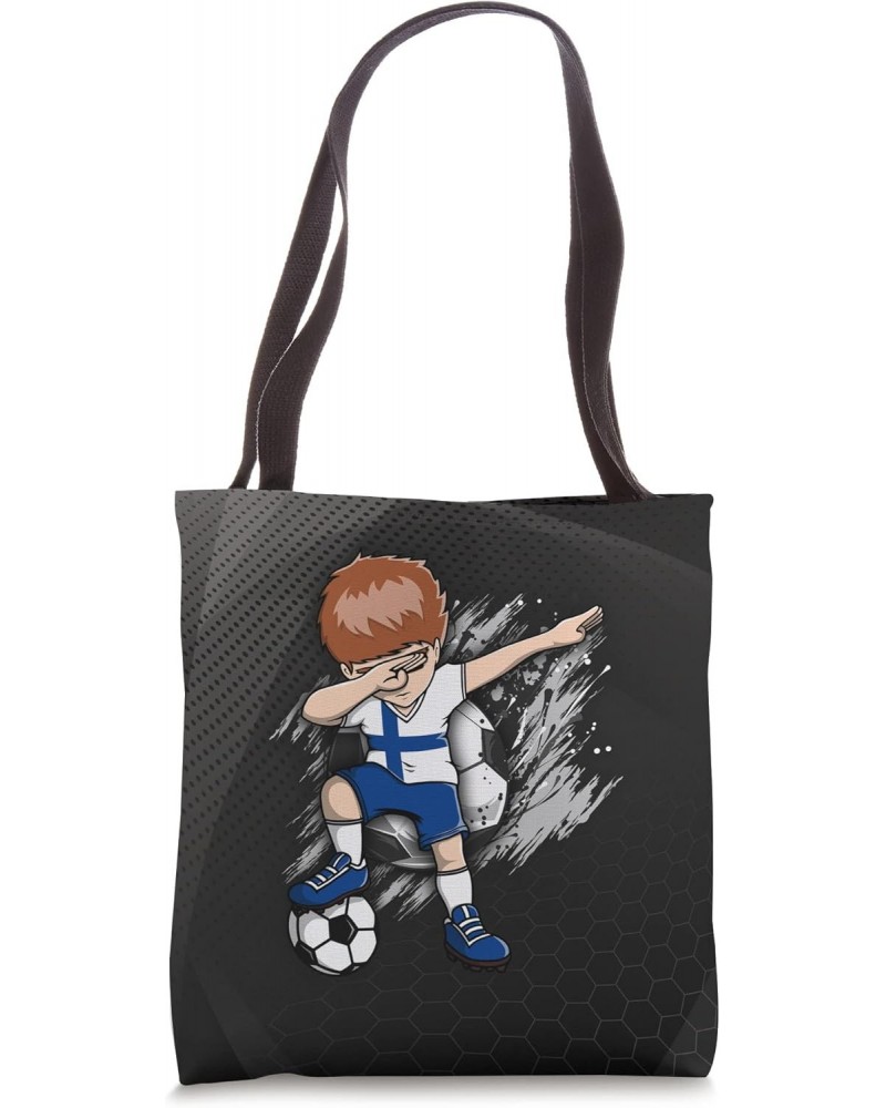 Dabbing Soccer Boy - Finland Jersey Finnish Football Fans Tote Bag $11.74 Totes