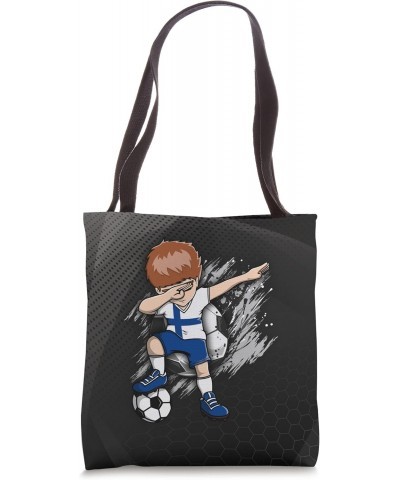 Dabbing Soccer Boy - Finland Jersey Finnish Football Fans Tote Bag $11.74 Totes