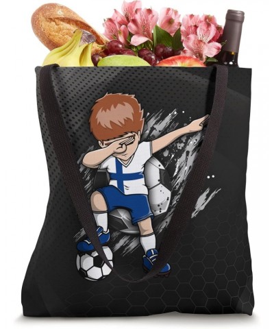 Dabbing Soccer Boy - Finland Jersey Finnish Football Fans Tote Bag $11.74 Totes